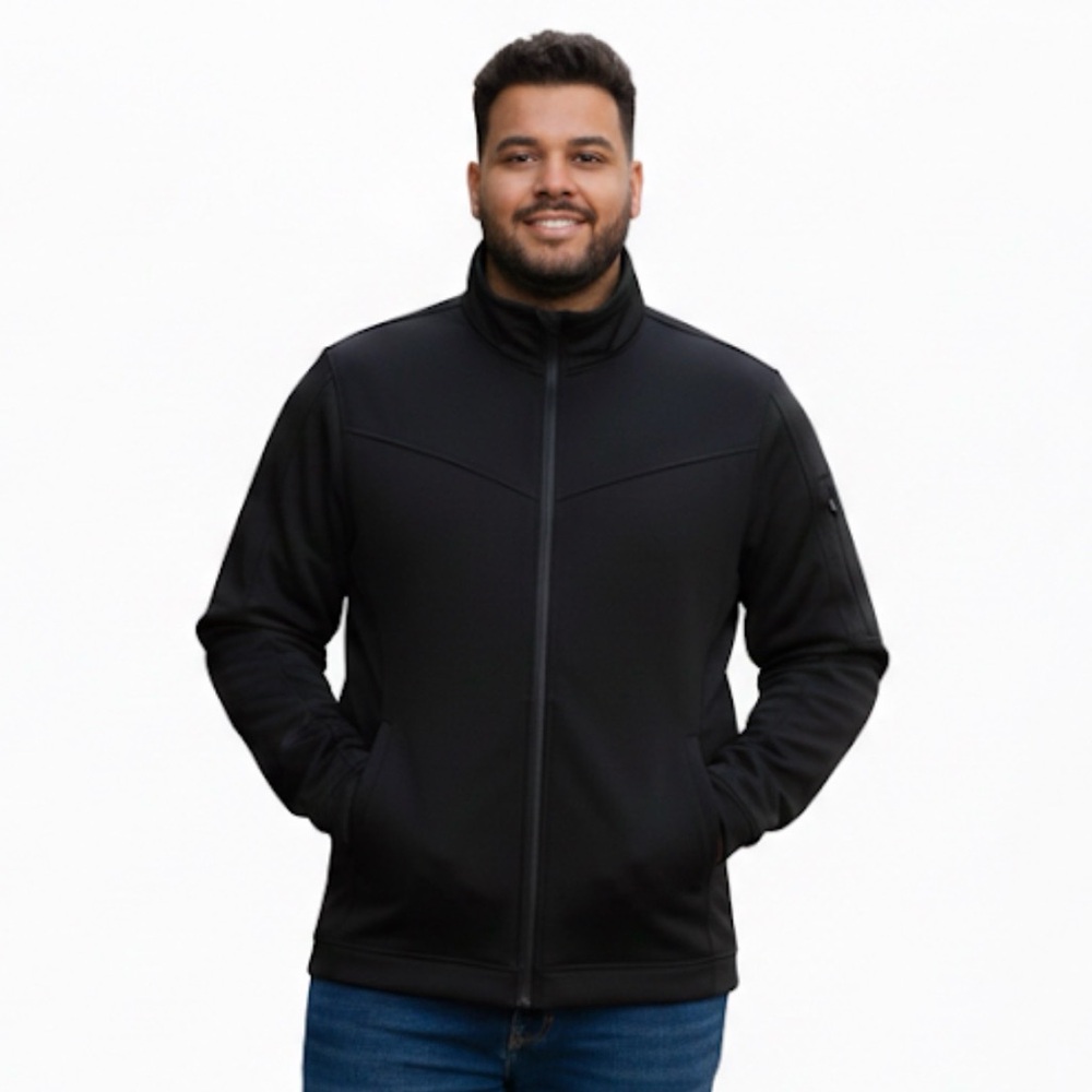Lululemon Athletics Lulu Men XL Black Stretchy Zip-Up Jacket Collar Activewear